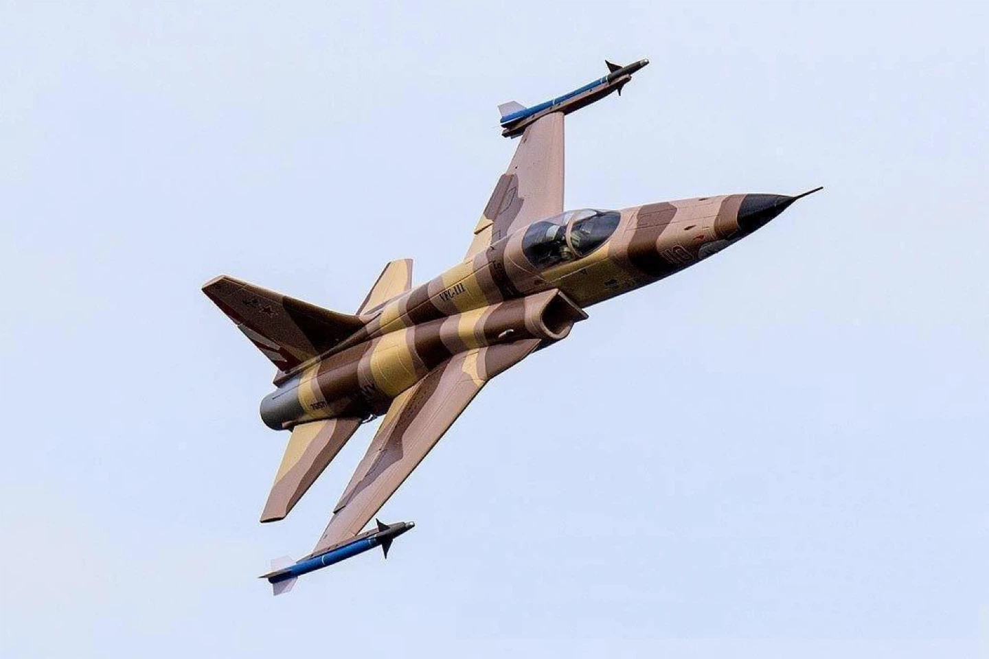 Desert Camouflage Fighter Jet with Missiles