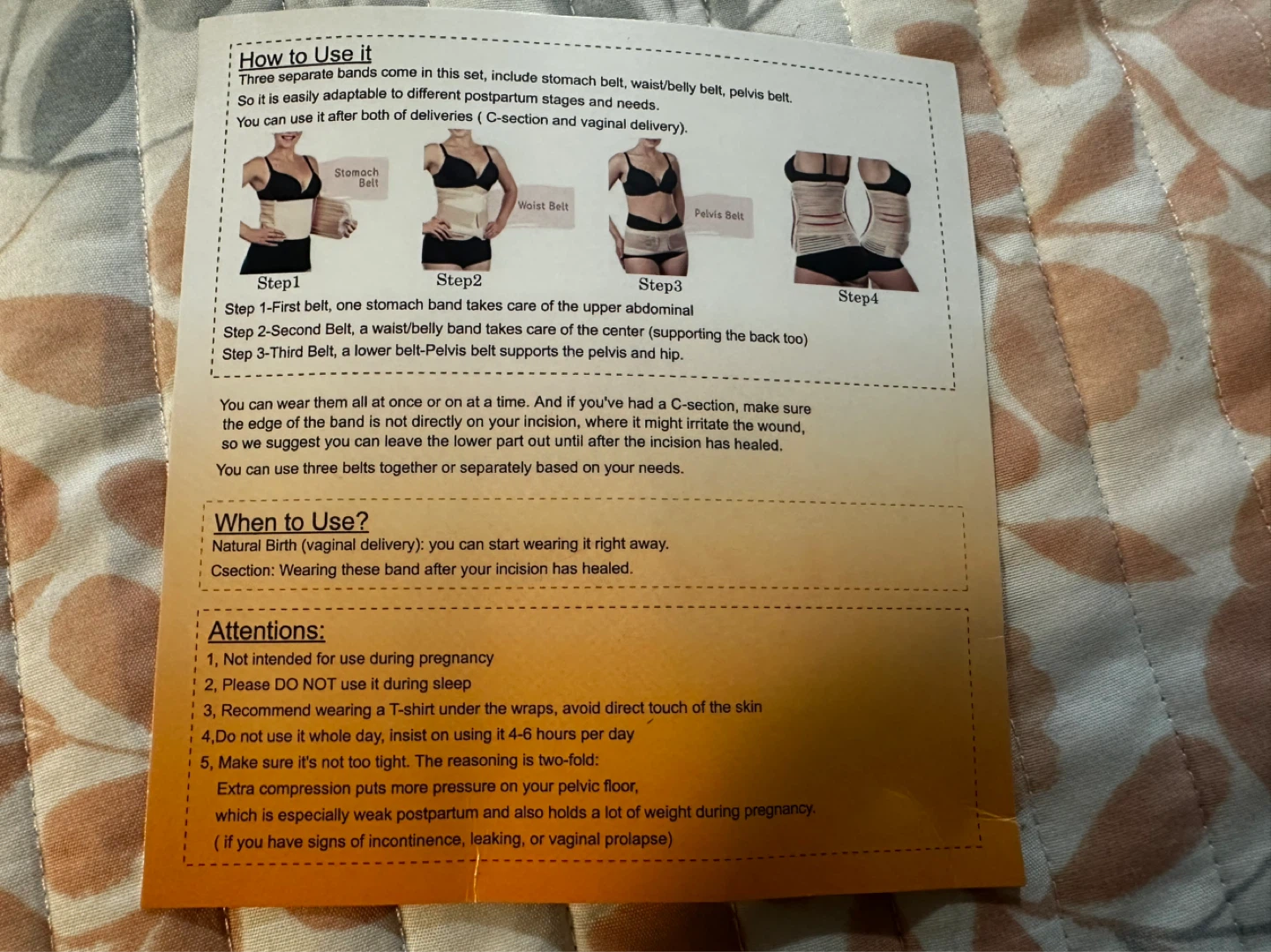 Funcy 3-in-1 Postpartum Support Recovery Bands - photo 3