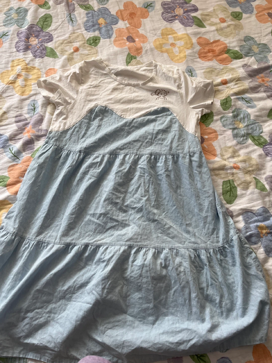 Women's Two-Tone Tiered Dress
