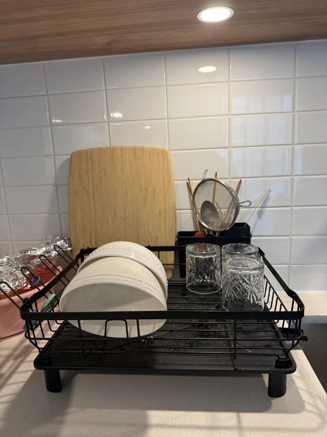 Black Metal Dish Drying Rack
