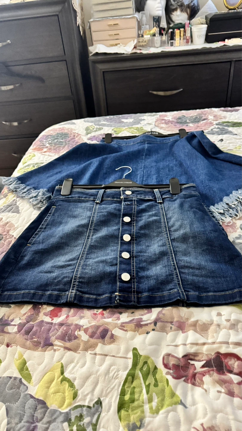 Guess Los Angeles Denim Button-Front Skirt - photo 3