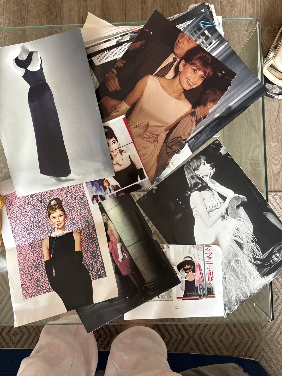 Audrey Hepburn prints from coffee table book