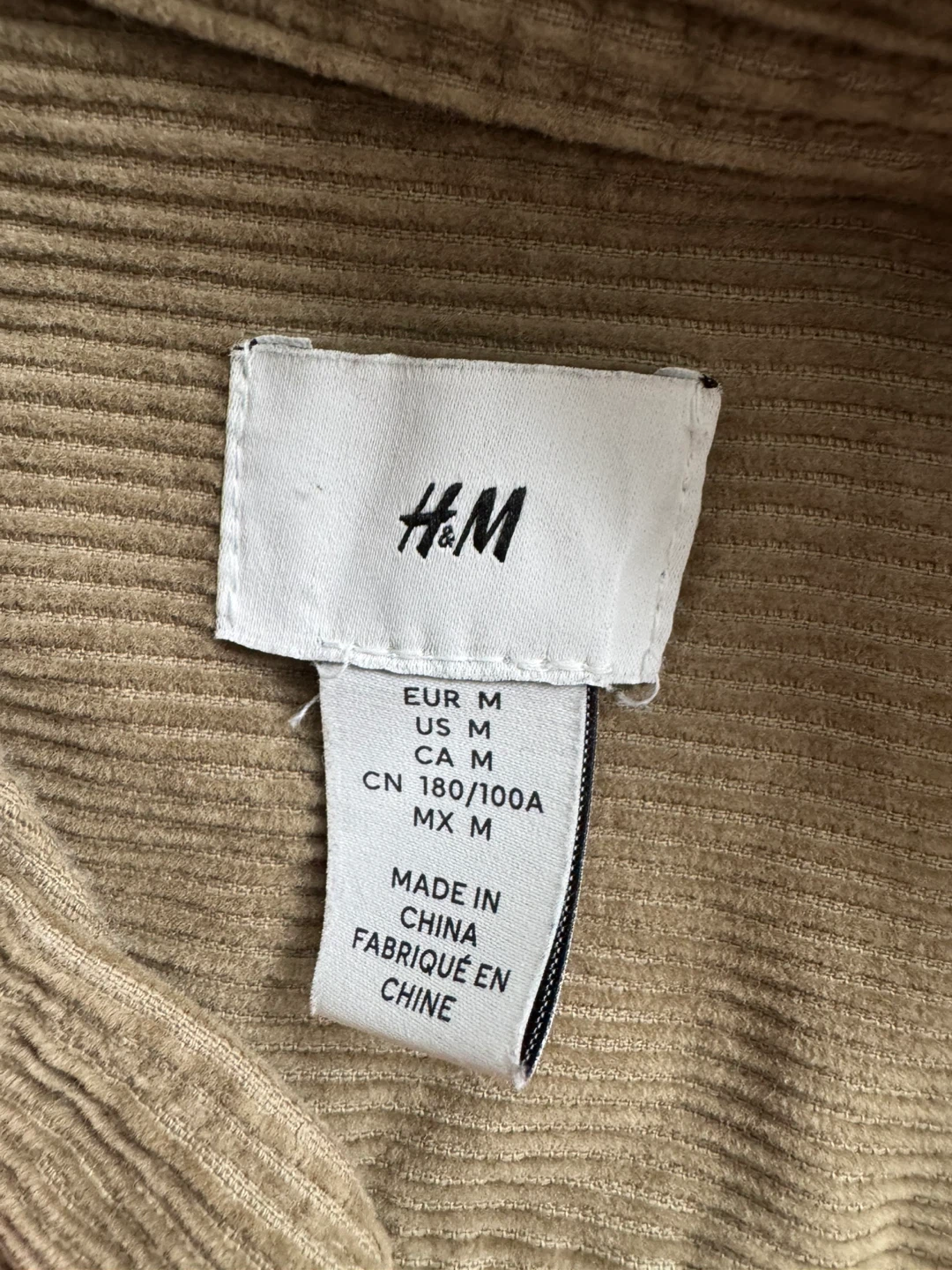 H&M Corduroy Zip-Up Jacket - Medium - photo 3