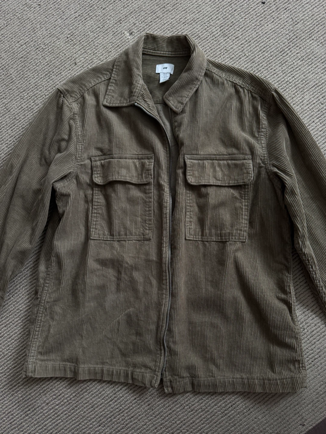 H&M Corduroy Zip-Up Jacket - Medium