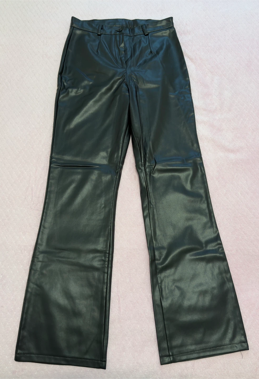 Black Faux Leather Pants