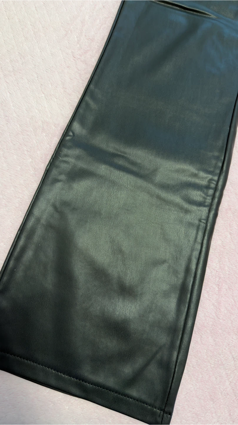Black Faux Leather Pants - photo 2
