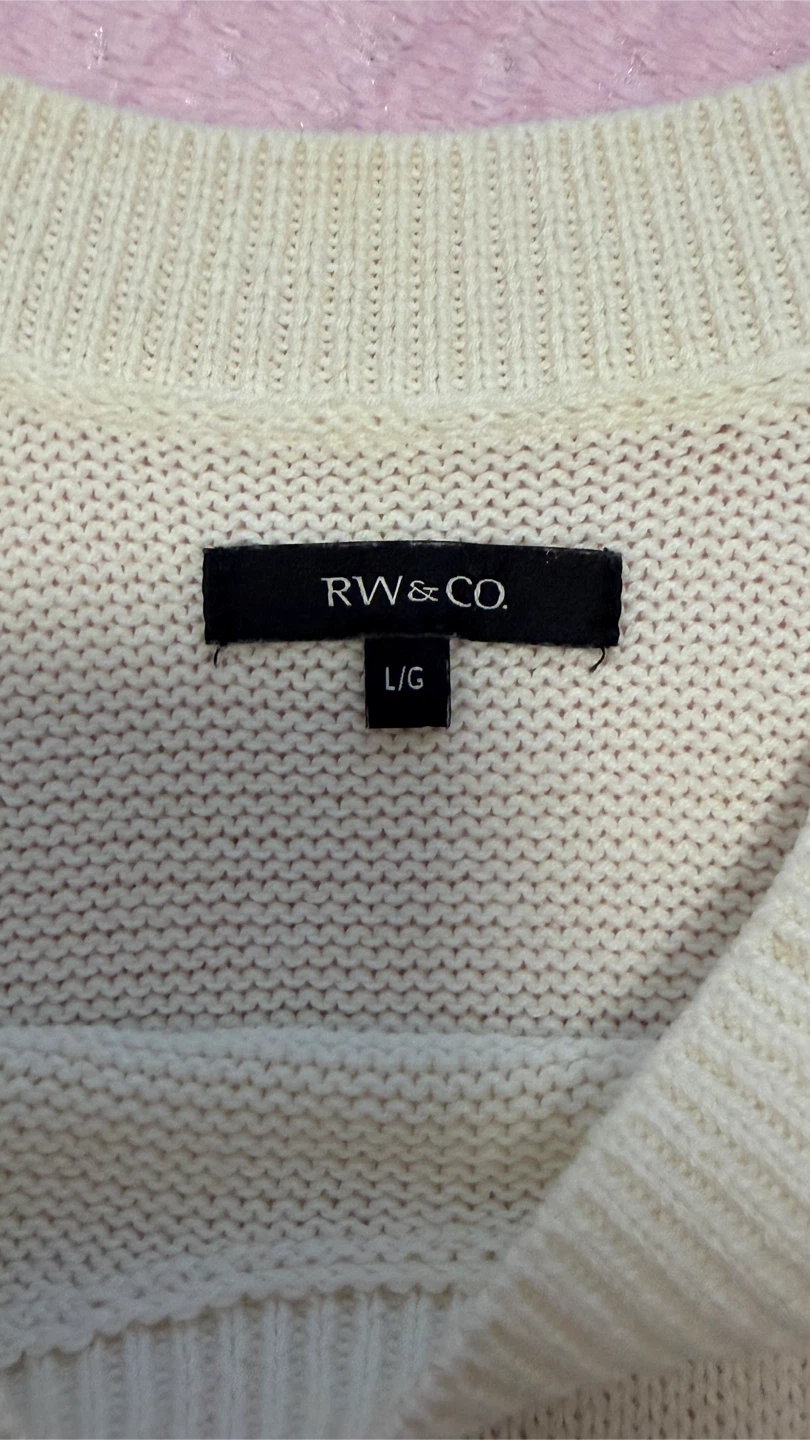 RW&CO. Cream Knit Tank Top L/G - photo 2