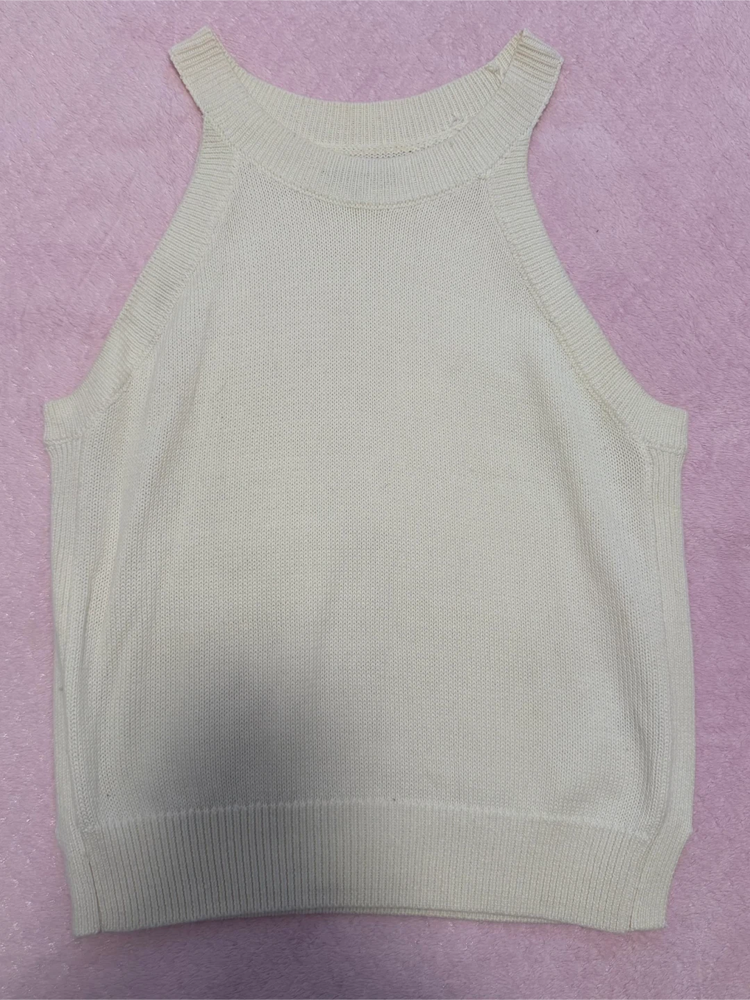 RW&CO. Cream Knit Tank Top L/G