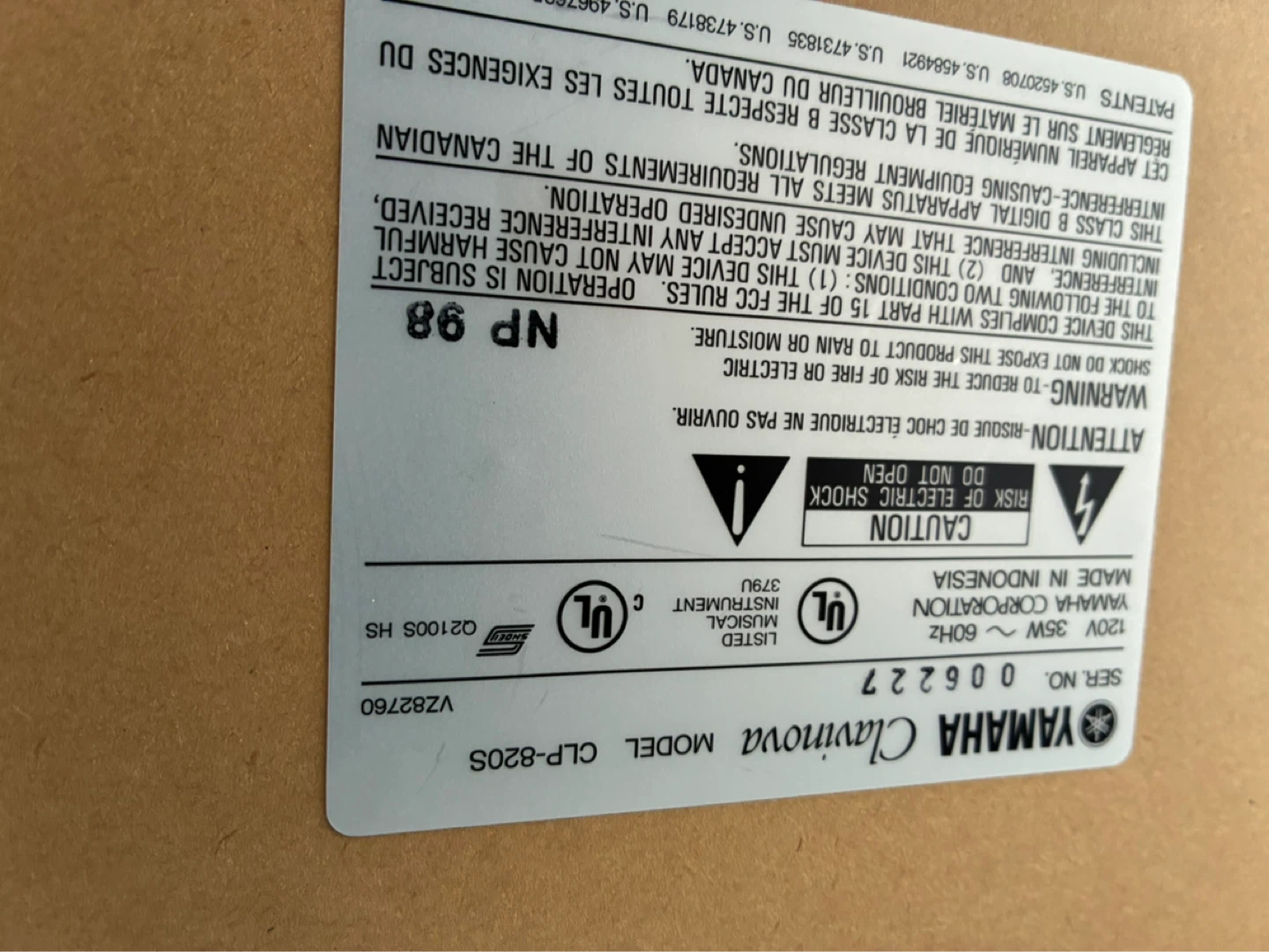 Yamaha Clavinova CLP-820S Digital Piano - photo 3