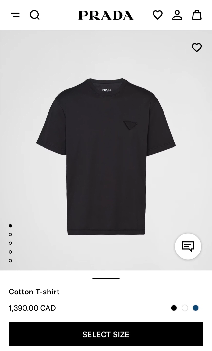 Prada Grey T-Shirt M-L