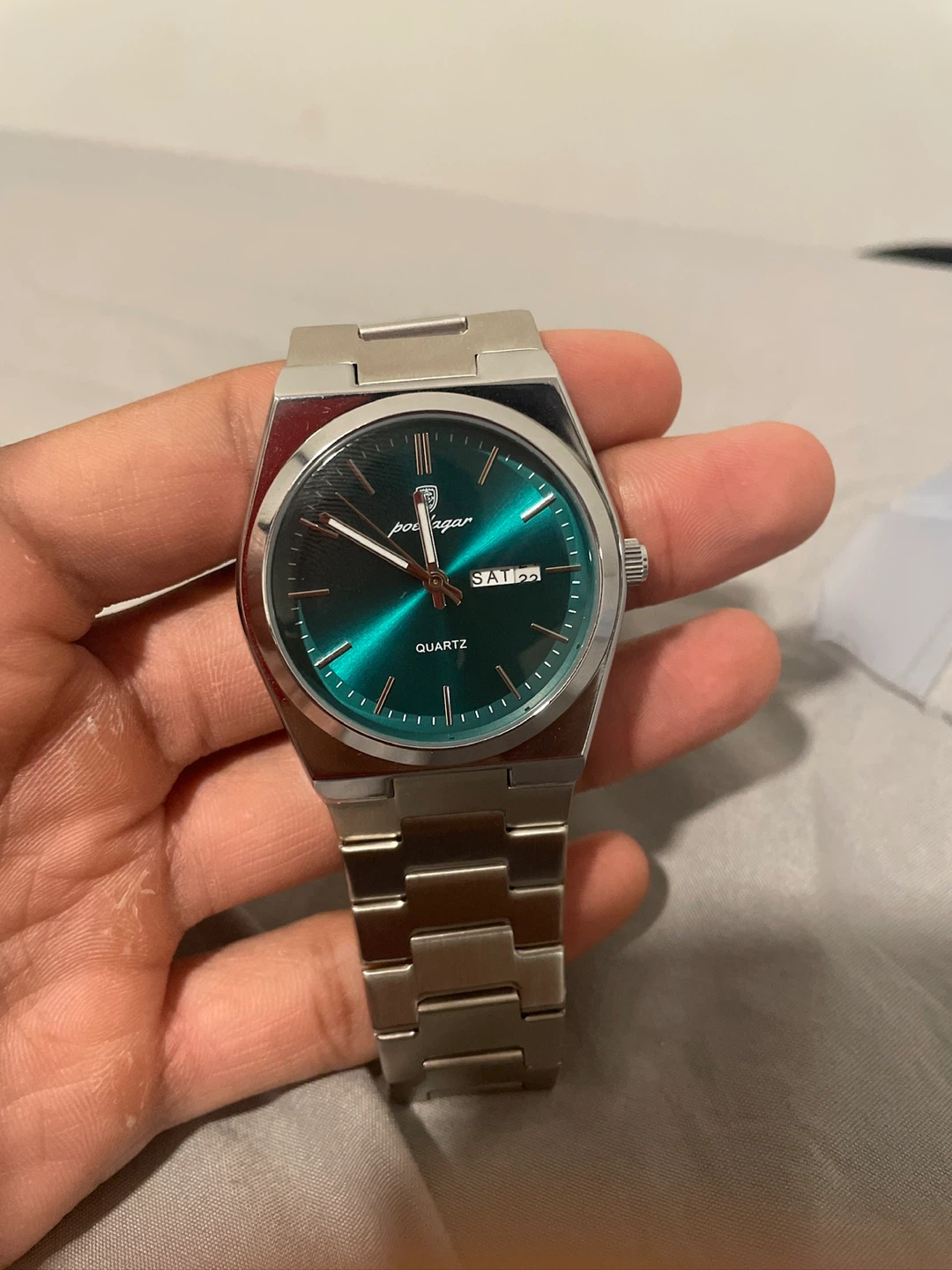 Polsagar Quartz Watch - Green Dial