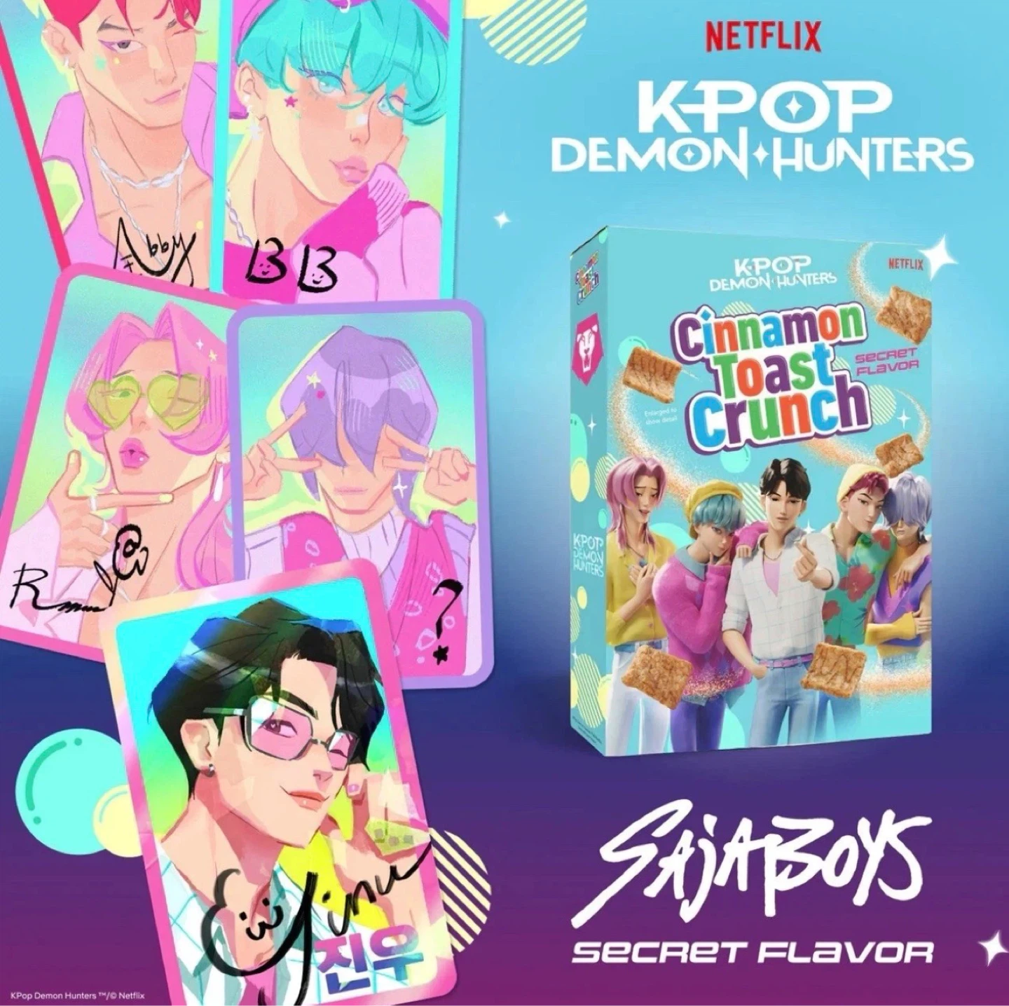 K-Pop Demon Hunters Cinnamon Toast Crunch Cereal