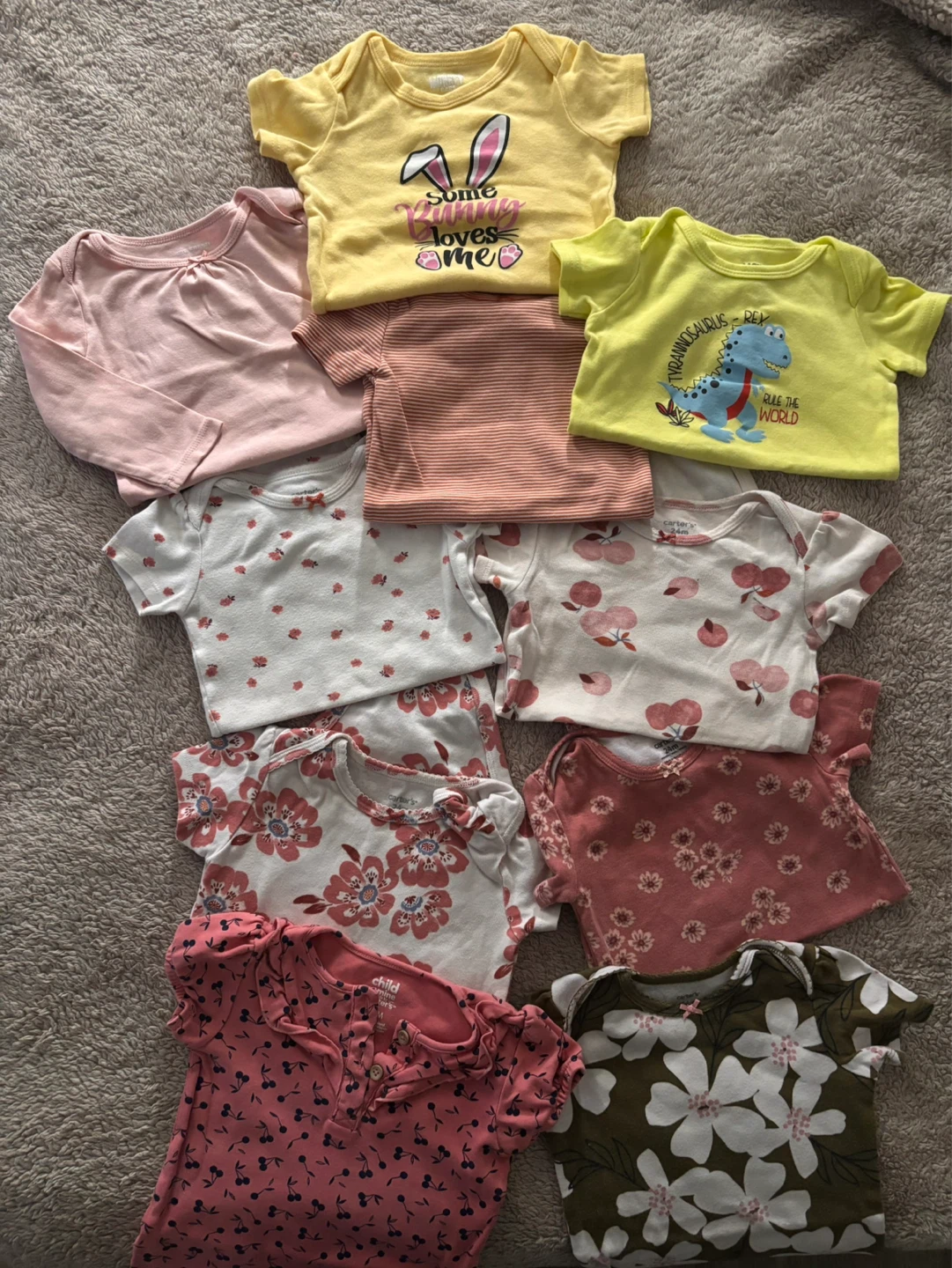 Carter's Baby Girls' Bodysuits - Lot of 9