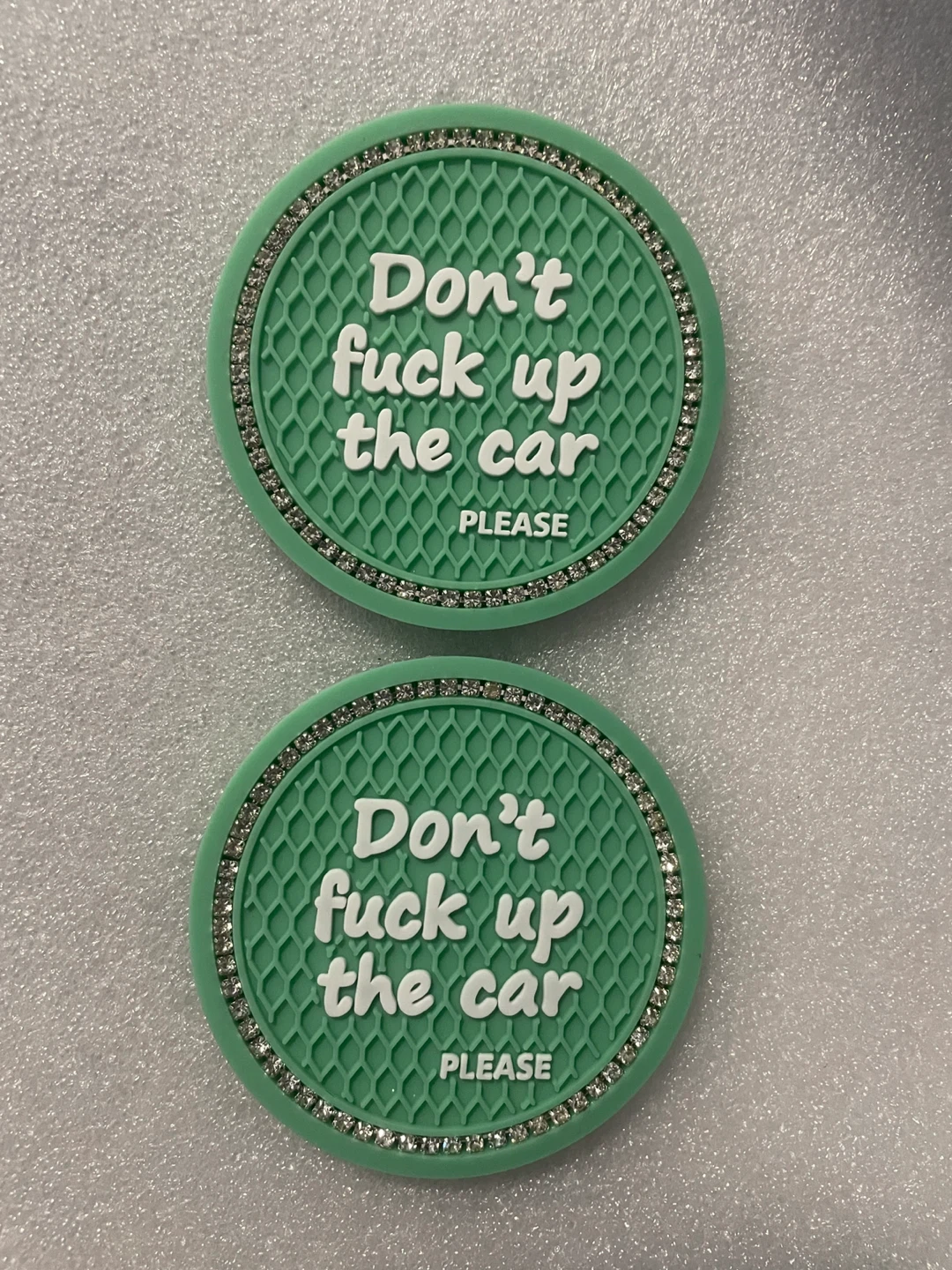 Car Coasters - Don't Fuck Up The Car - Green