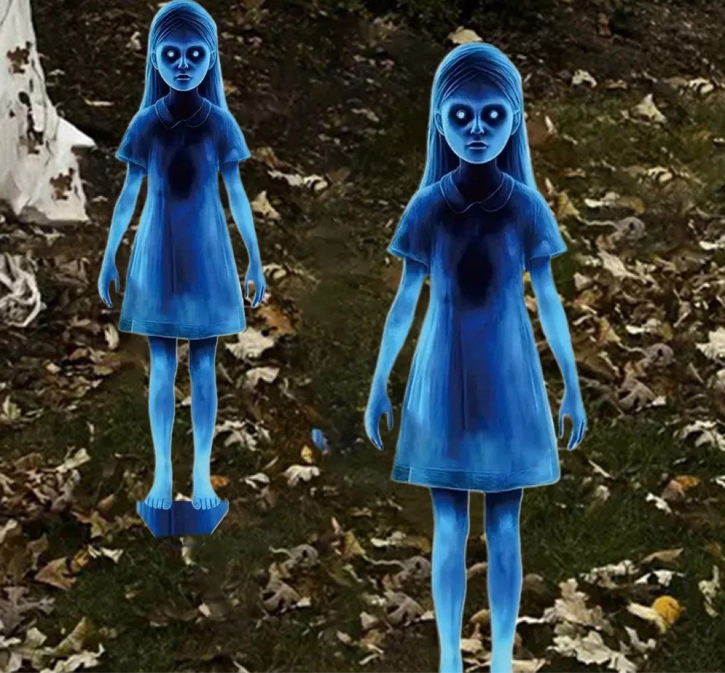 Spooky Ghost Girl Yard Decoration - 40cm/15.8in Tall