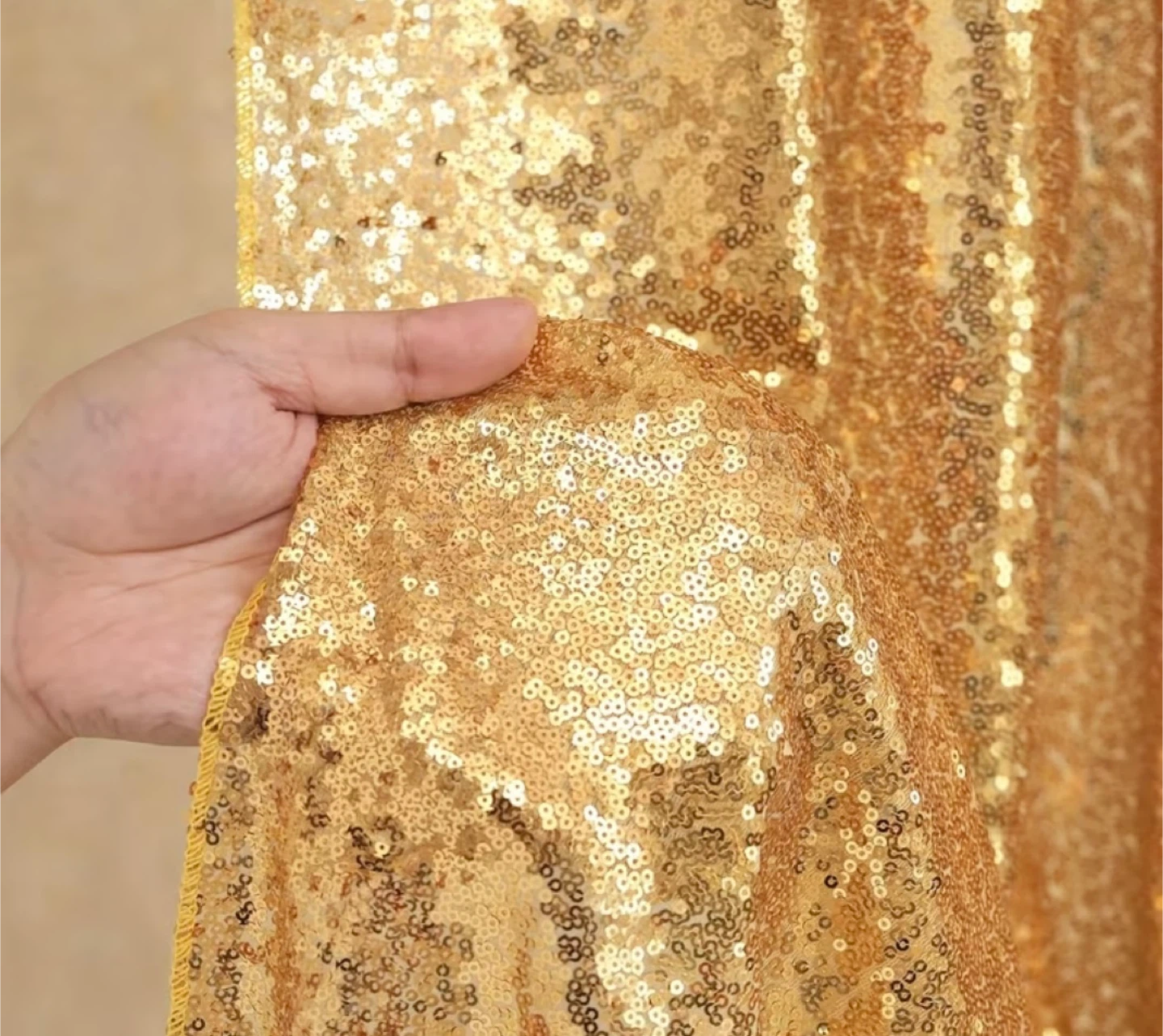 Gold Sequin Backdrop Curtains - photo 3