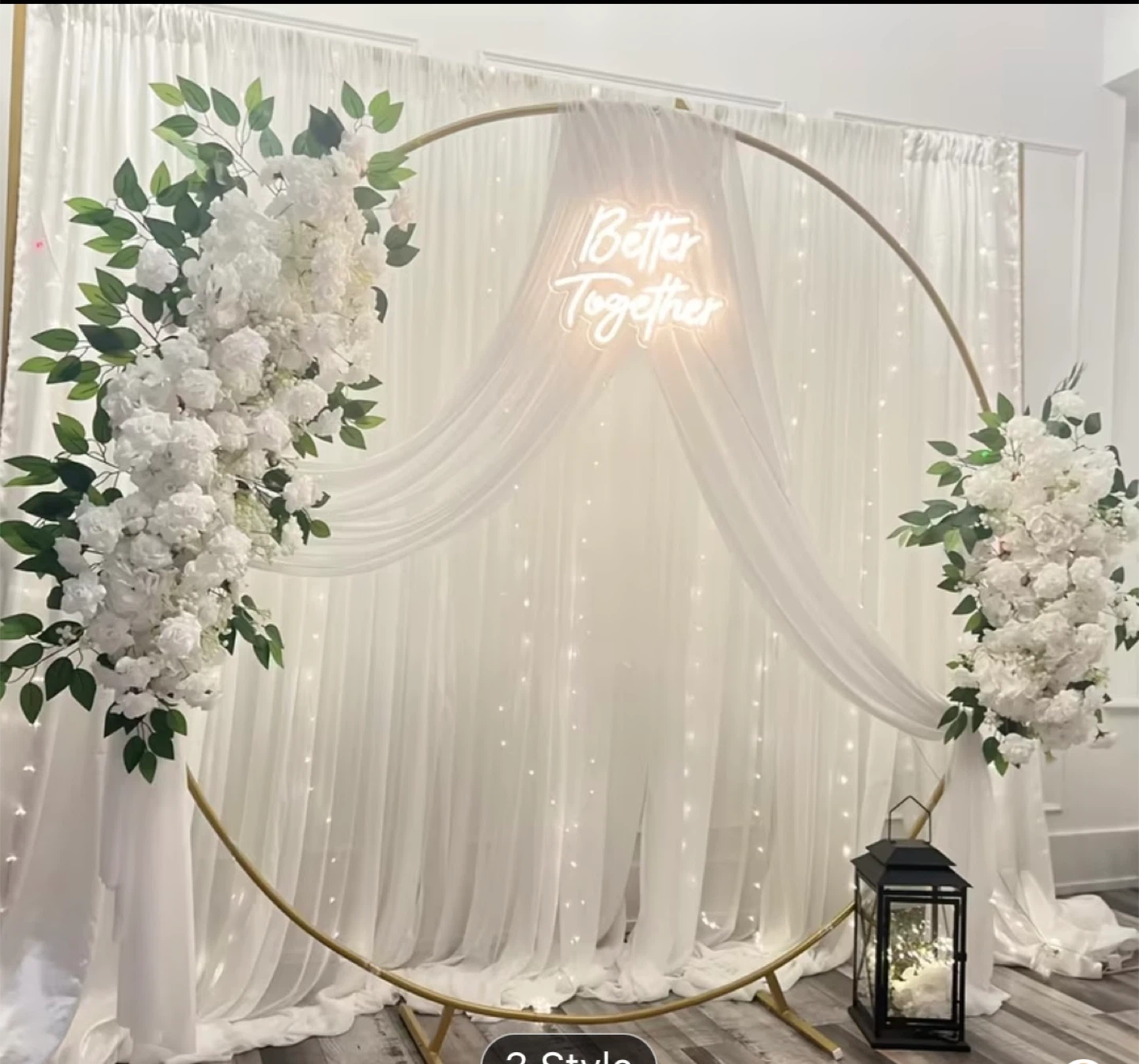 Round Arch Backdrop Stand Gold - photo 3