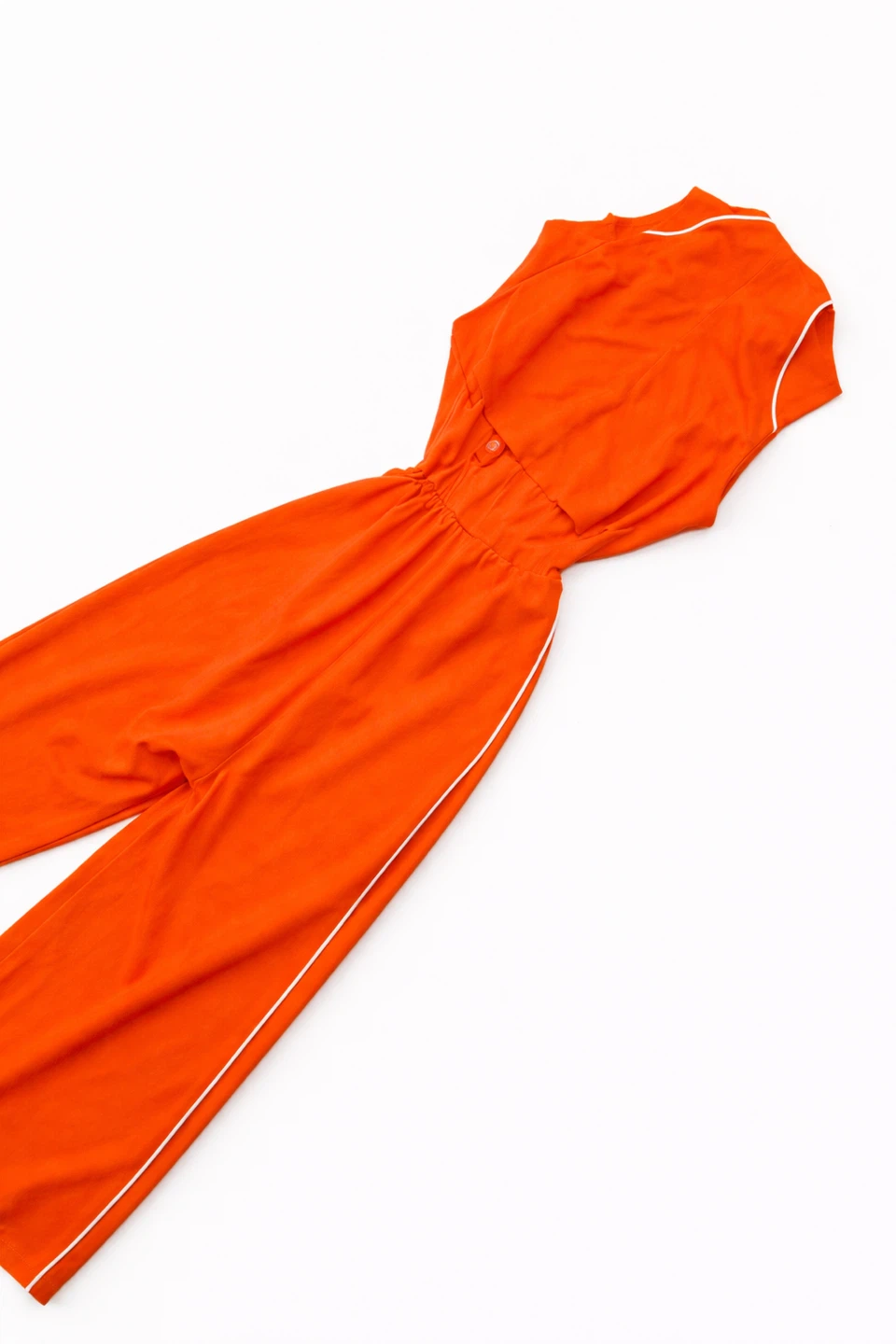 Orange Jumpsuit with White Trim