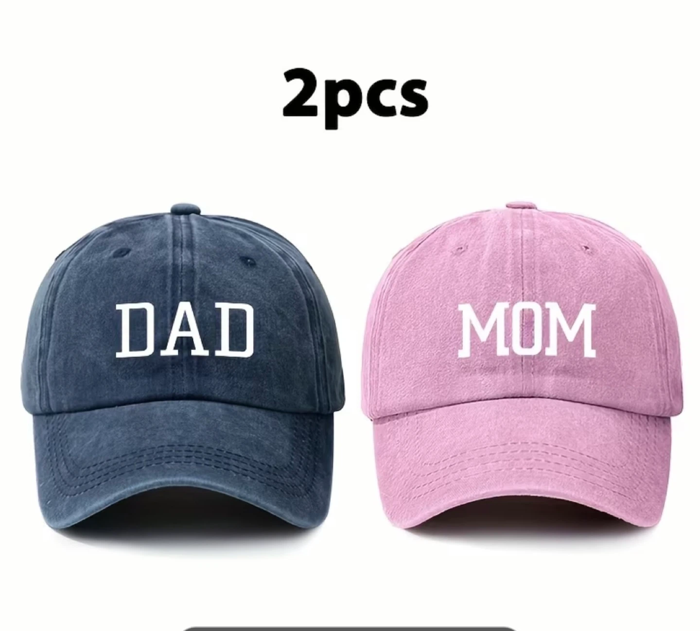 2pcs Mom & Dad Caps
