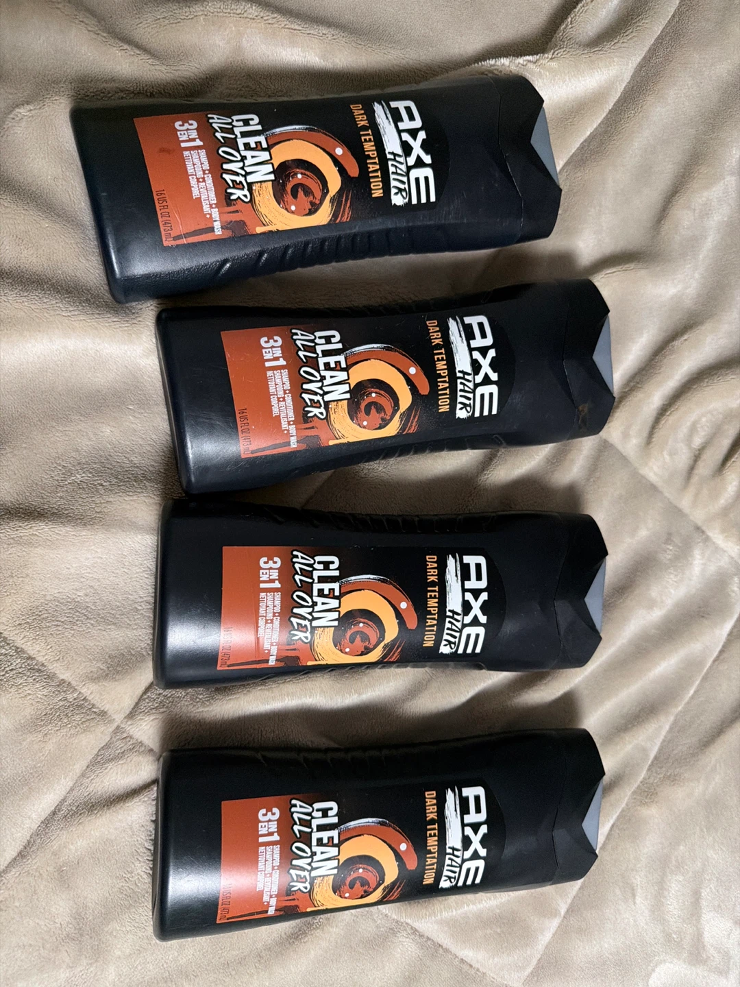 Axe Hair & Body Wash 4-Pack - Clean All Over Dark Temptation