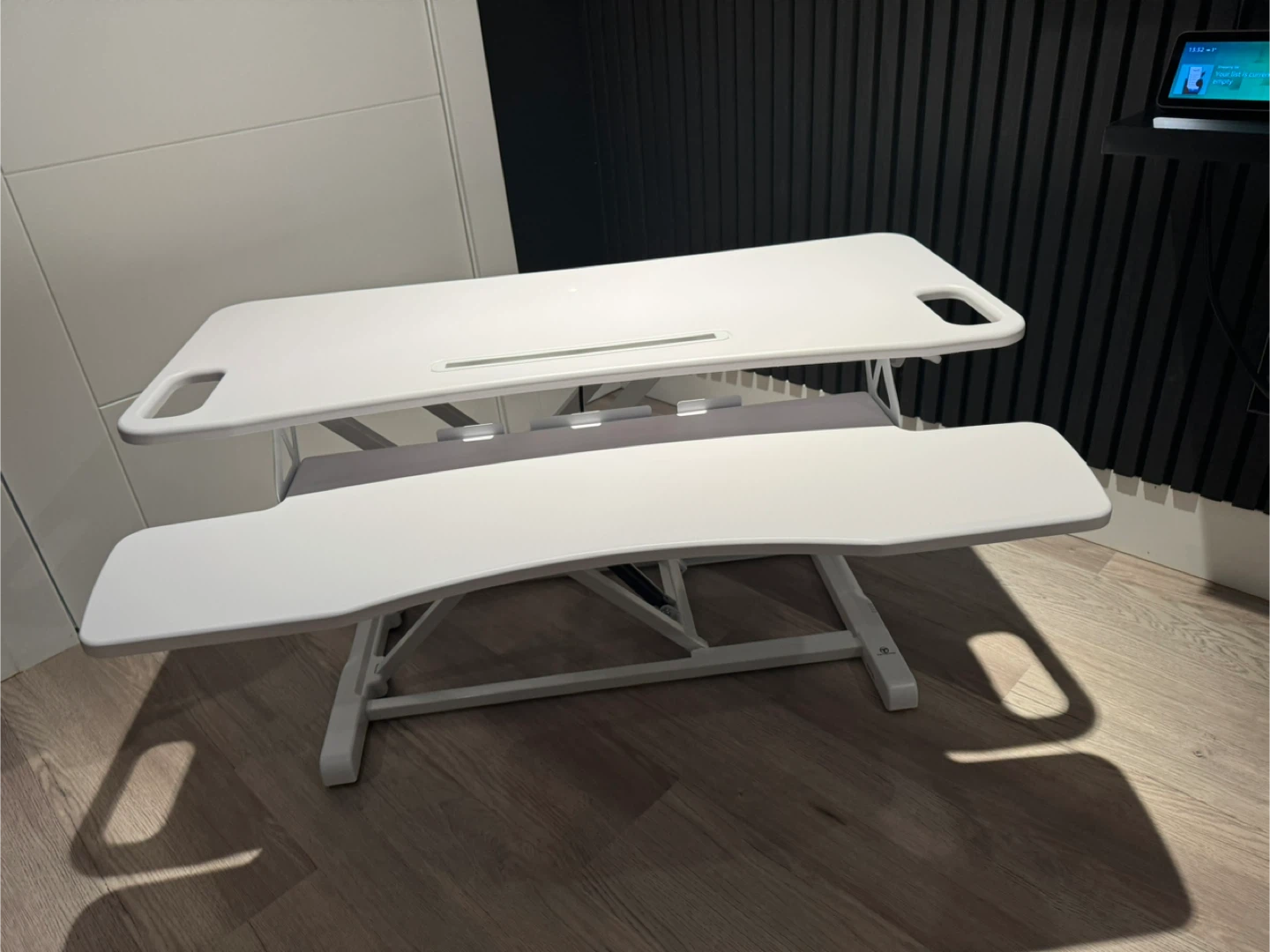 White Adjustable Standing Desk Riser - photo 3