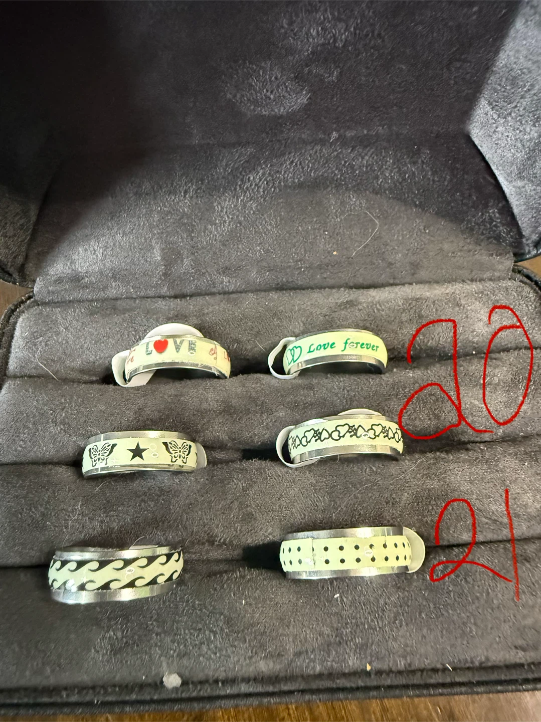 Stainless steel Glow in the DARK Rings - photo 2