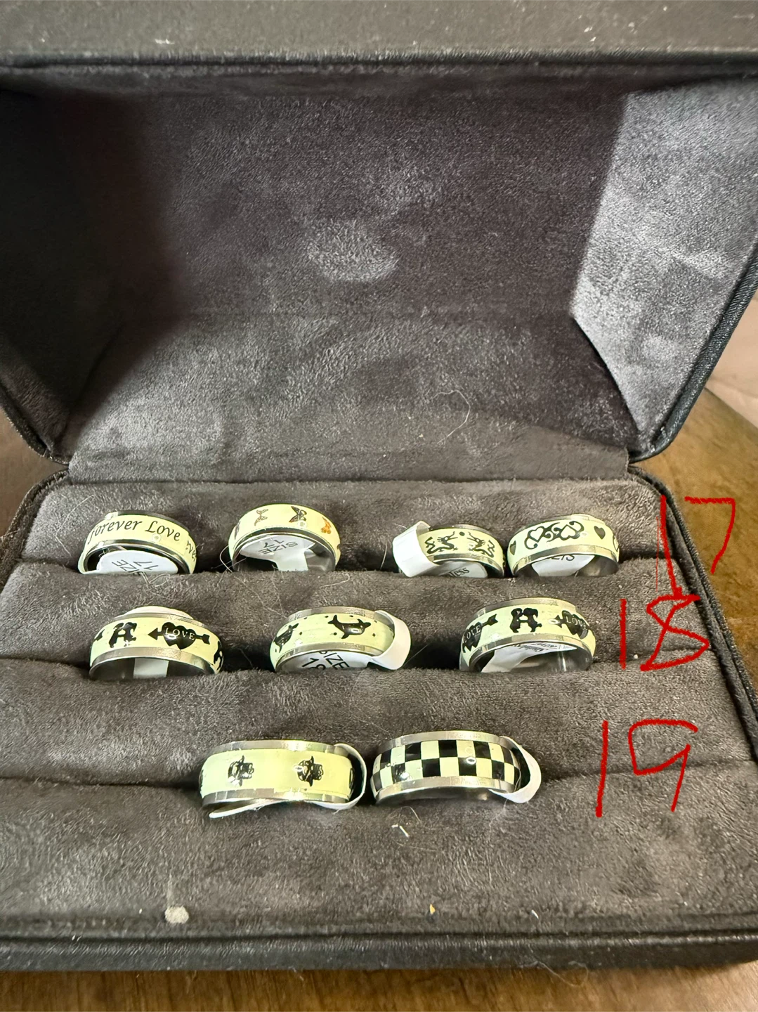 Stainless steel Glow in the DARK Rings