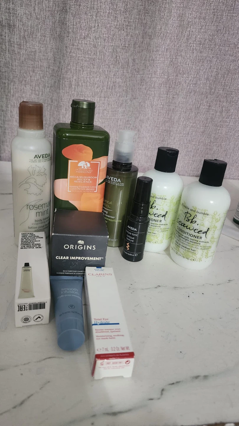 Aveda, Bumble and bumble, Origins, and Clarins Skincare Lot