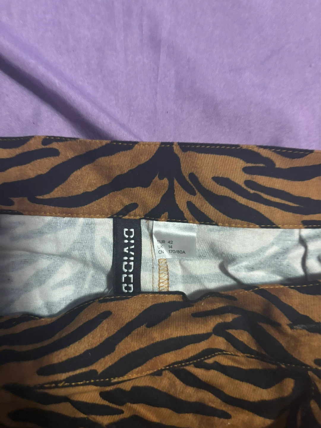 Divided Tiger Print Skirt - Size 14 - photo 2