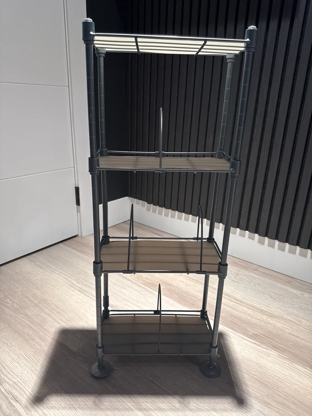 Grey 4-Tier Metal Shelf Unit - photo 2