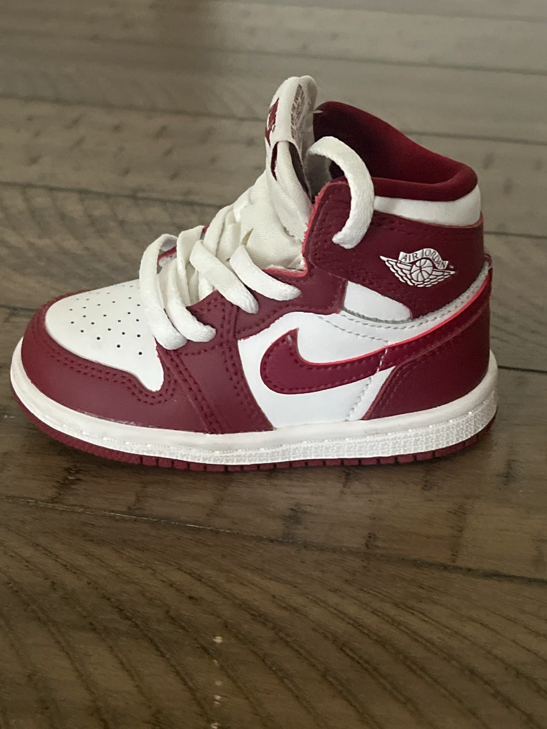 Nike Air Jordan 1 Crib Shoes - Red/White - Size 6C - photo 2
