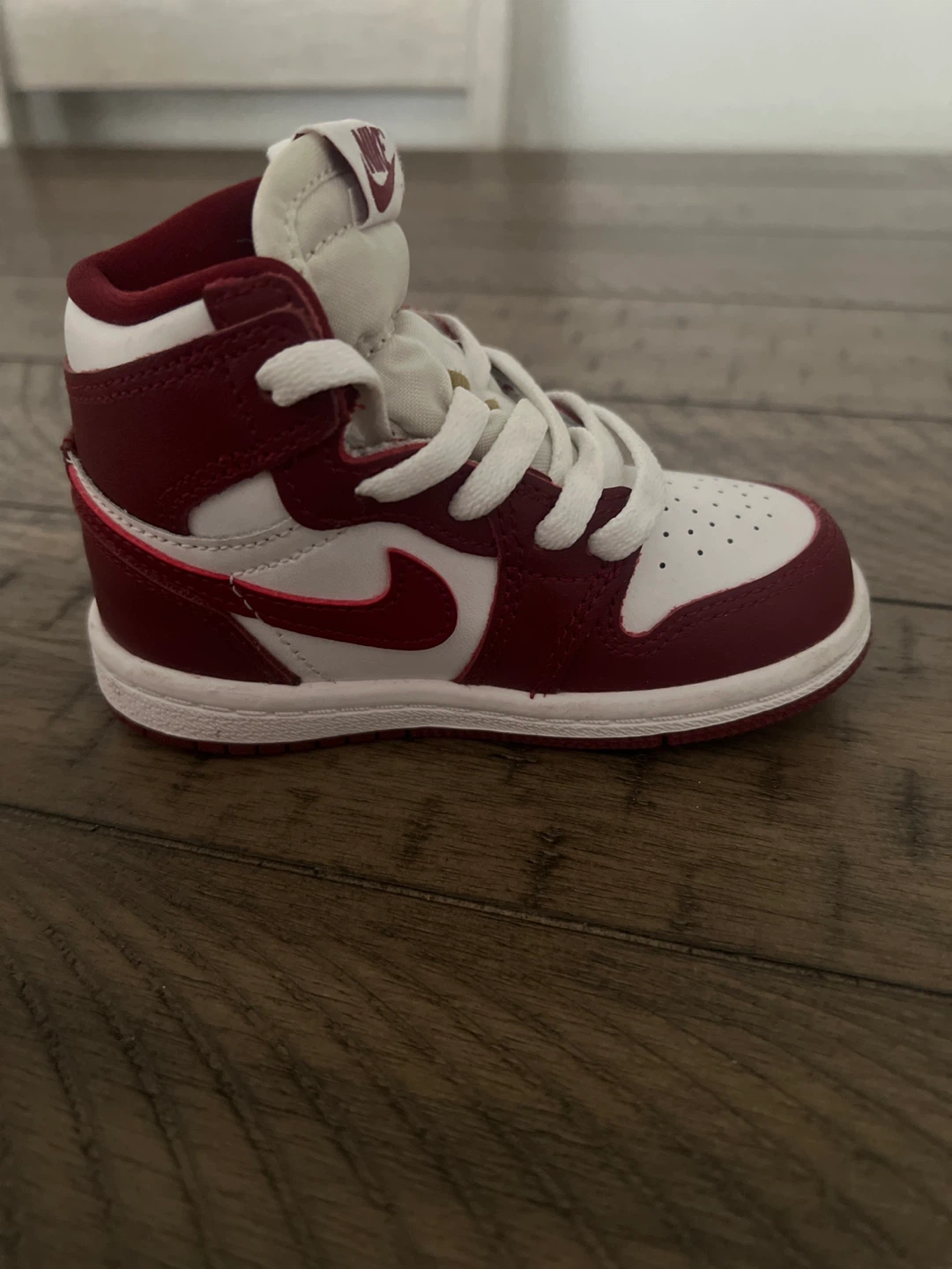 Nike Air Jordan 1 Crib Shoes - Red/White - Size 6C