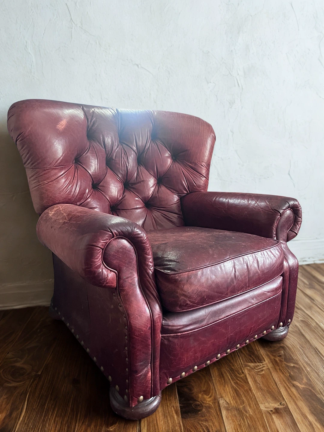FREE Tufted Leather Club Chair - Pick Up Only - photo 2