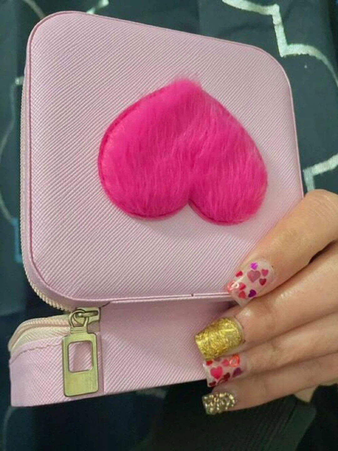 Heart jewelry travel box