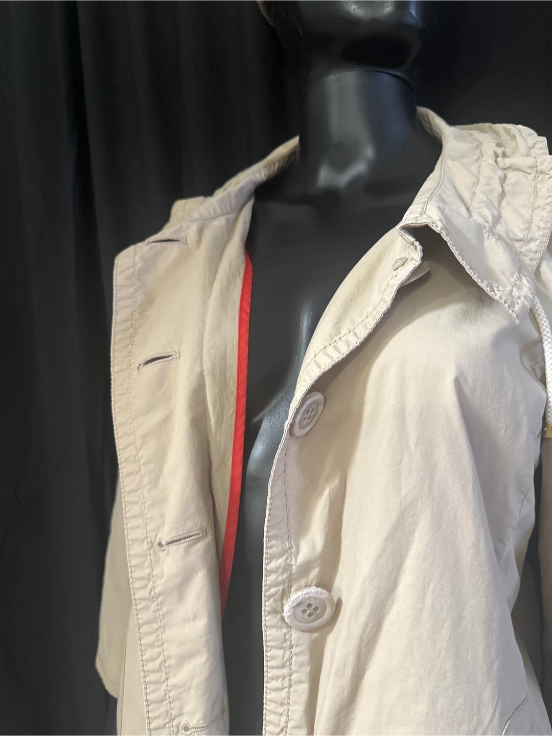 Women's Beige Trench Coat with Belt - photo 3