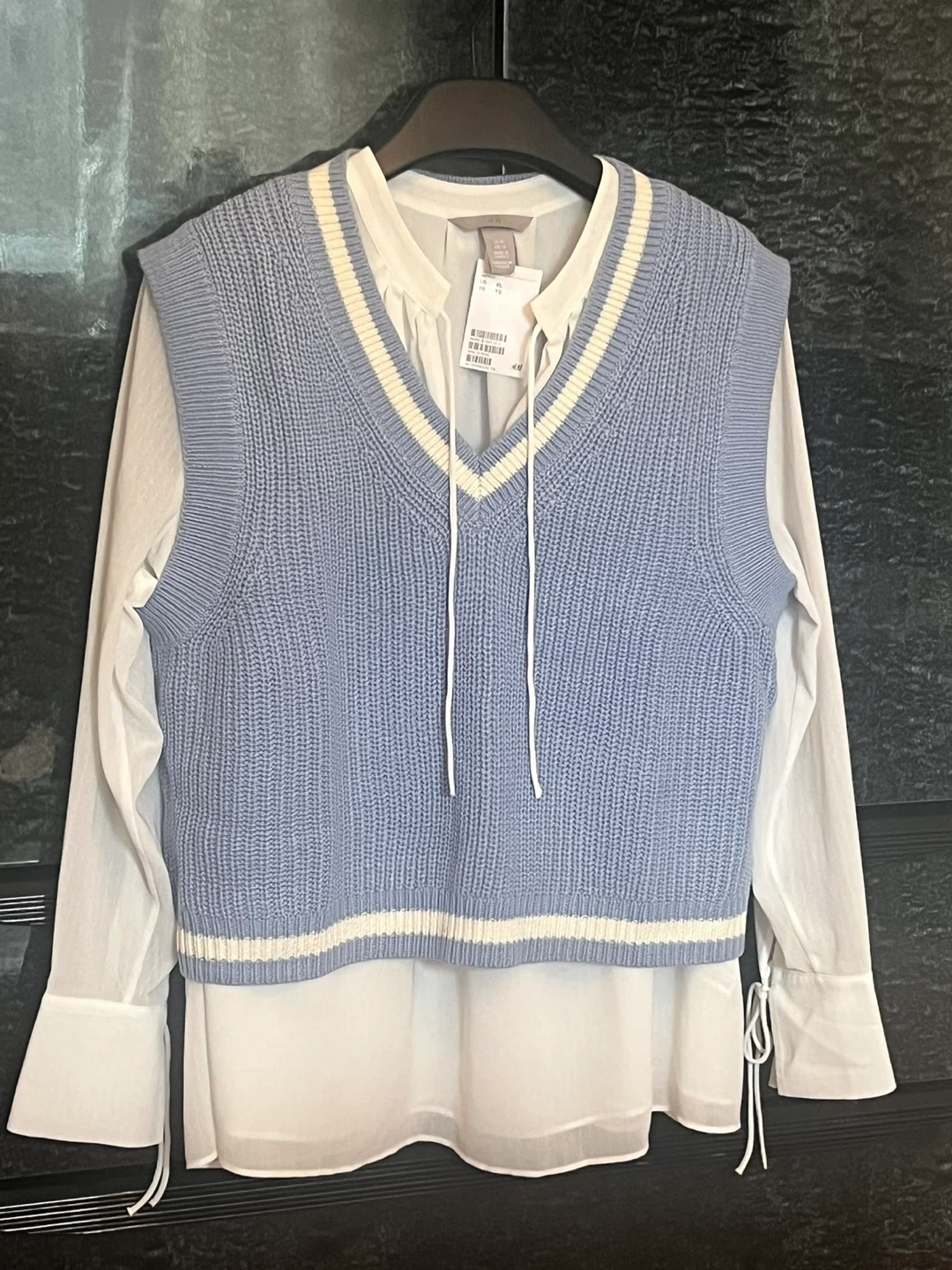 H&M White Sheer Blouse XL - photo 5