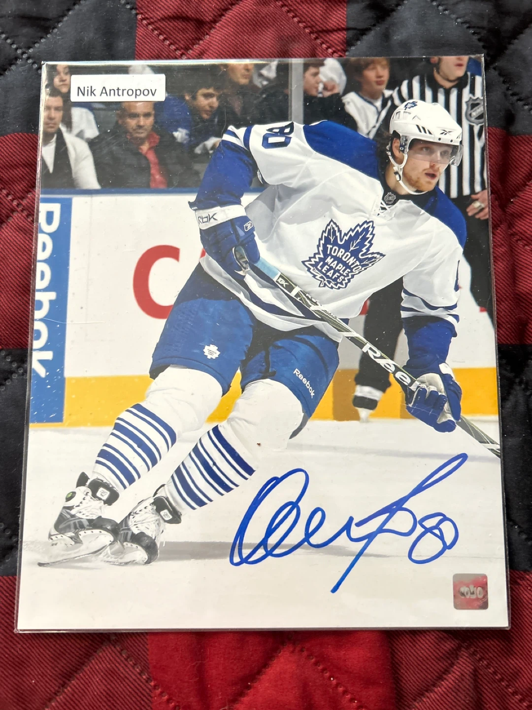 Nik Antropov Signed 8x10 Photo - COJO Sport Collectibles
