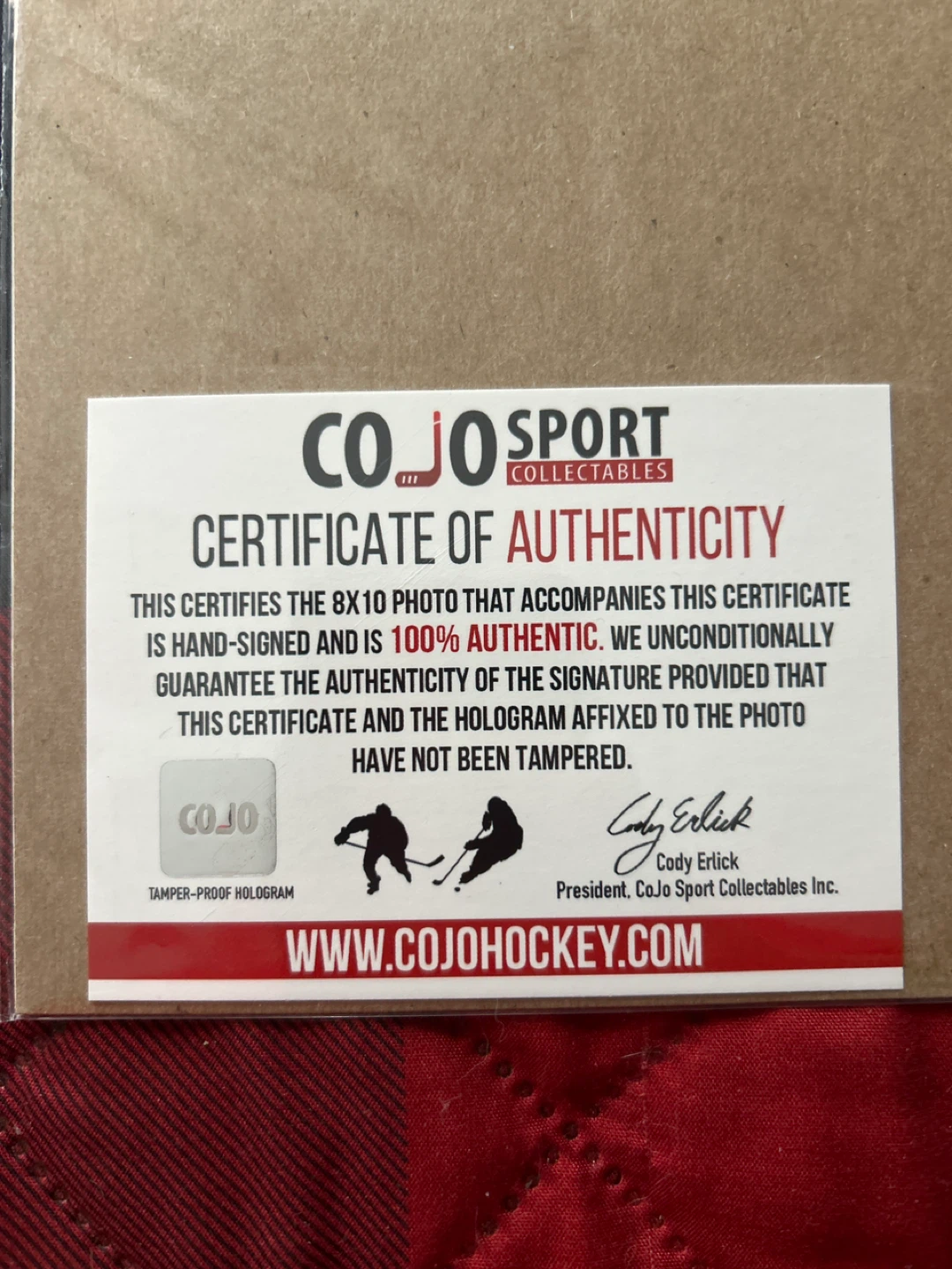 Nik Antropov Signed 8x10 Photo - COJO Sport Collectibles - photo 2