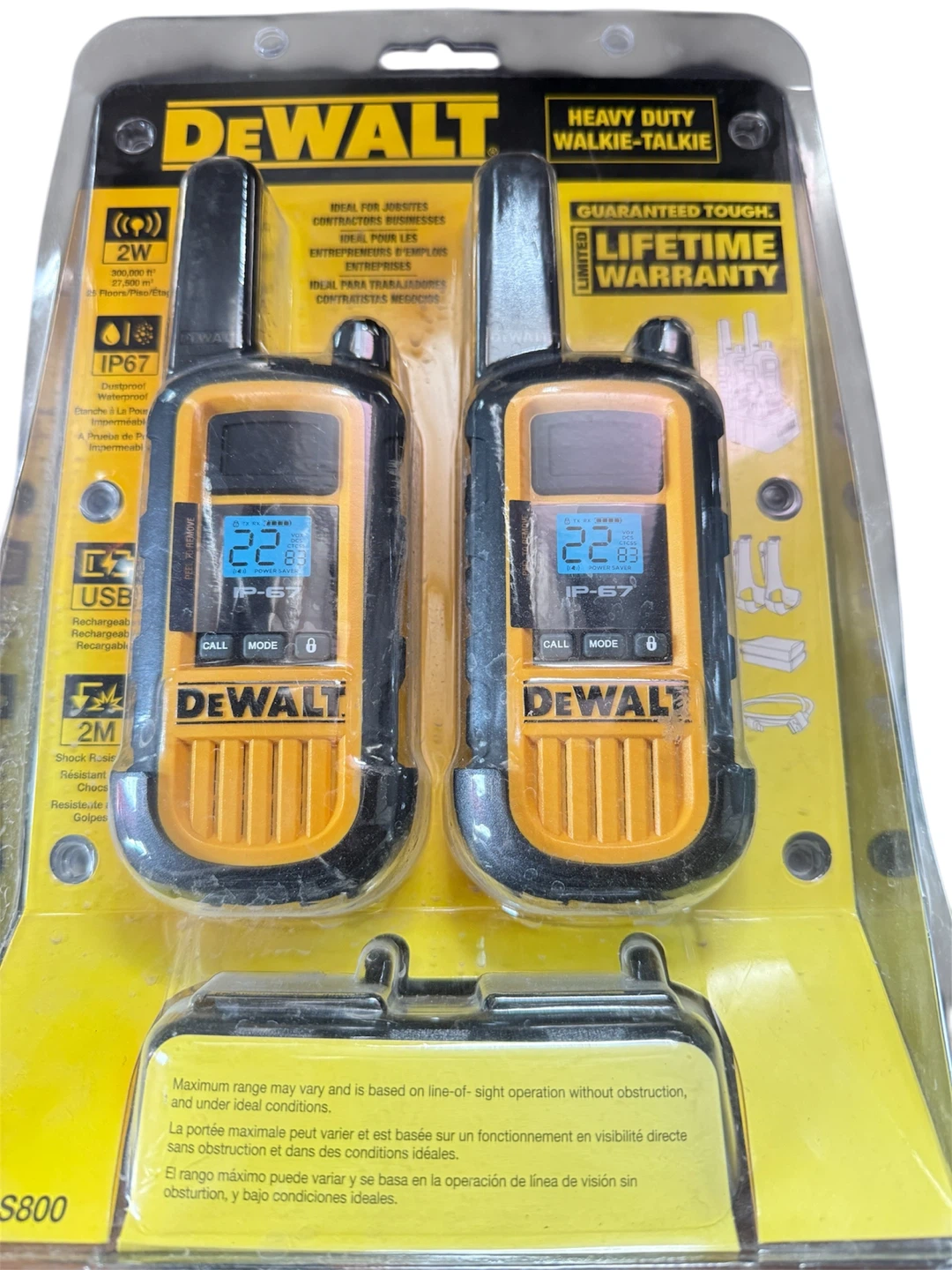 DEWALT Heavy Duty Walkie-Talkie Set (DXFRS800)