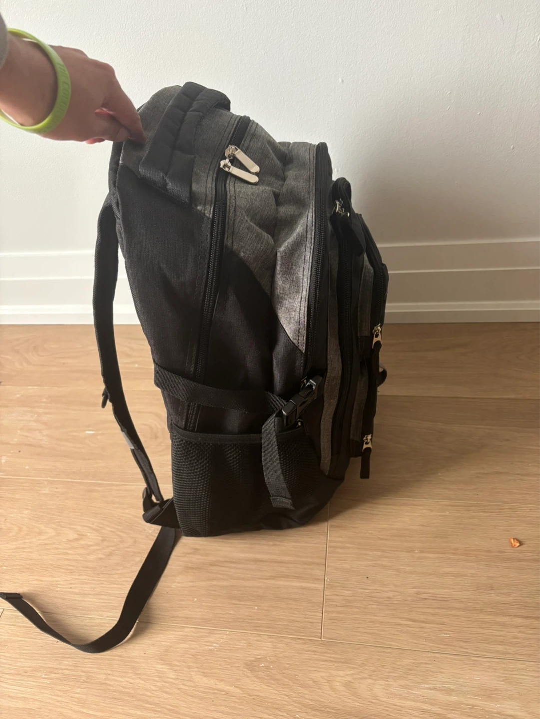 Black and Grey Backpack in good condition - photo 4