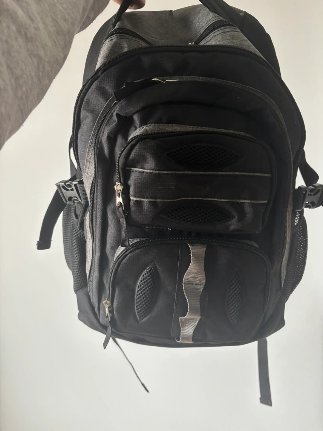 Black and Grey Backpack in good condition - photo 2