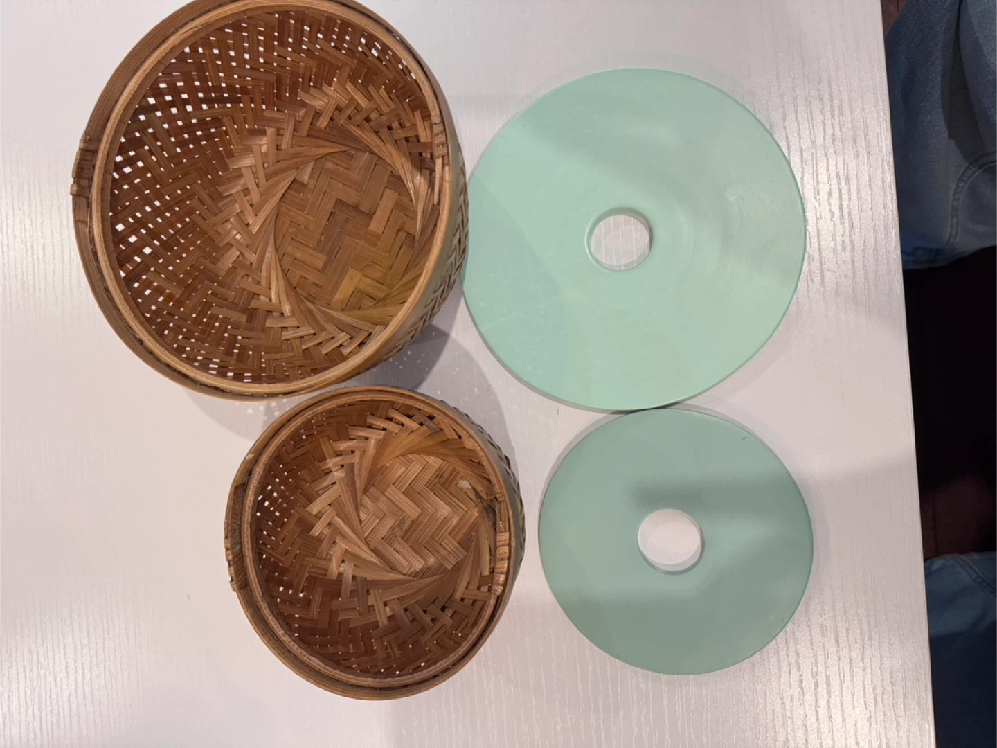 Set of 2 Woven Baskets with Lids - photo 2
