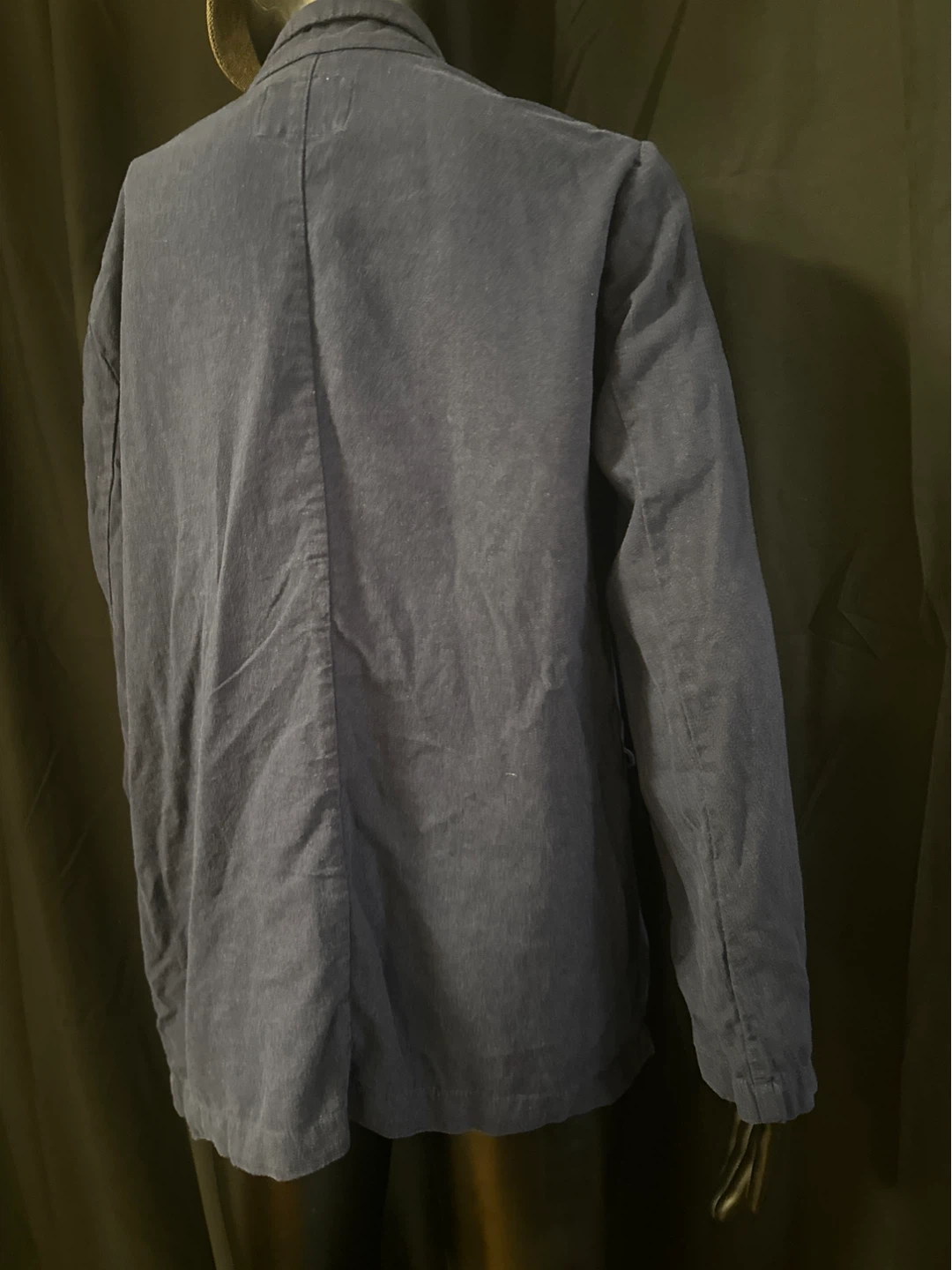 Dark Navy Linen Blazer Jacket - photo 2
