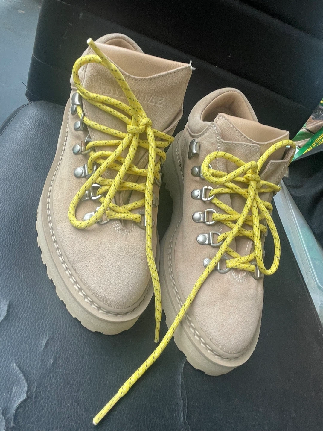 Diemme Hiking Boots Tan Suede Yellow Laces Made in Italy - photo 4
