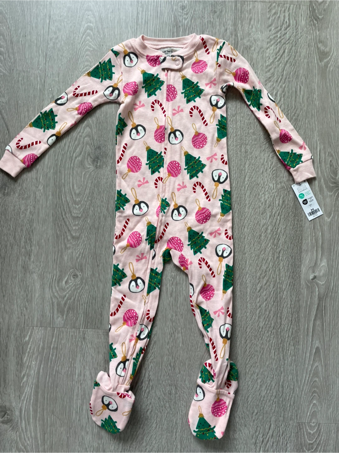 Brand New, never worn Carter's Pink Christmas Pajamas Size 2T