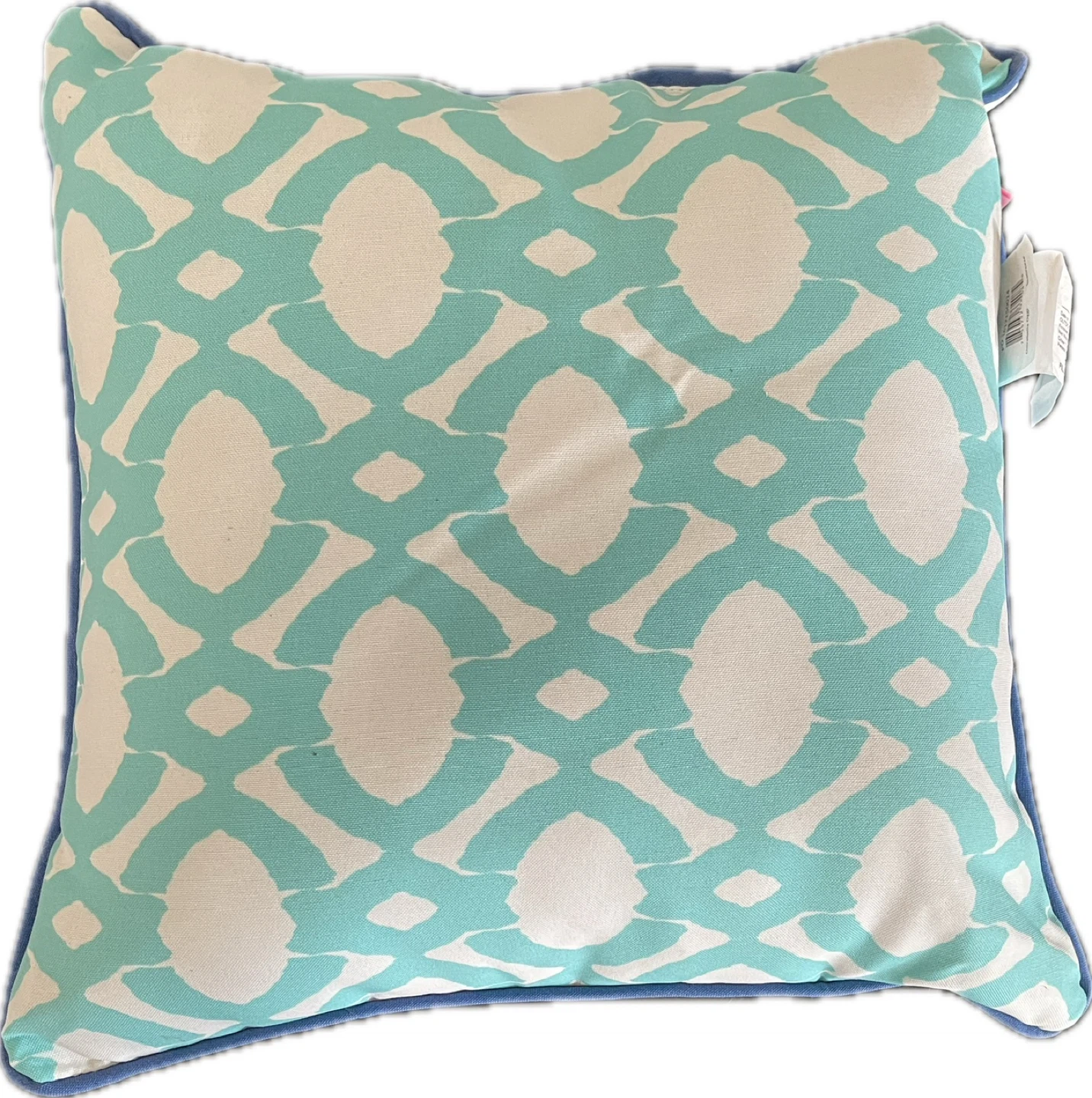 Decorative Throw Pillow - Coral & White Pattern