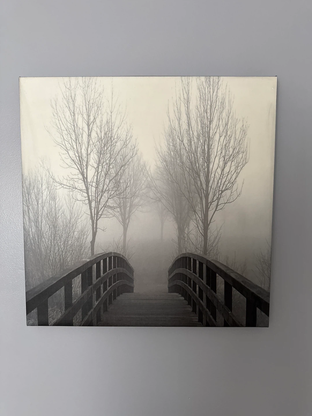 Canvas Print - Misty Bridge with Trees