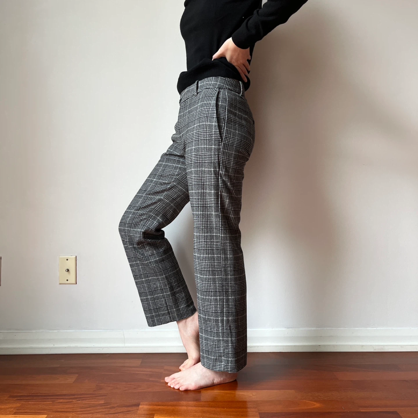 Grey Plaid Wool Pants - photo 4