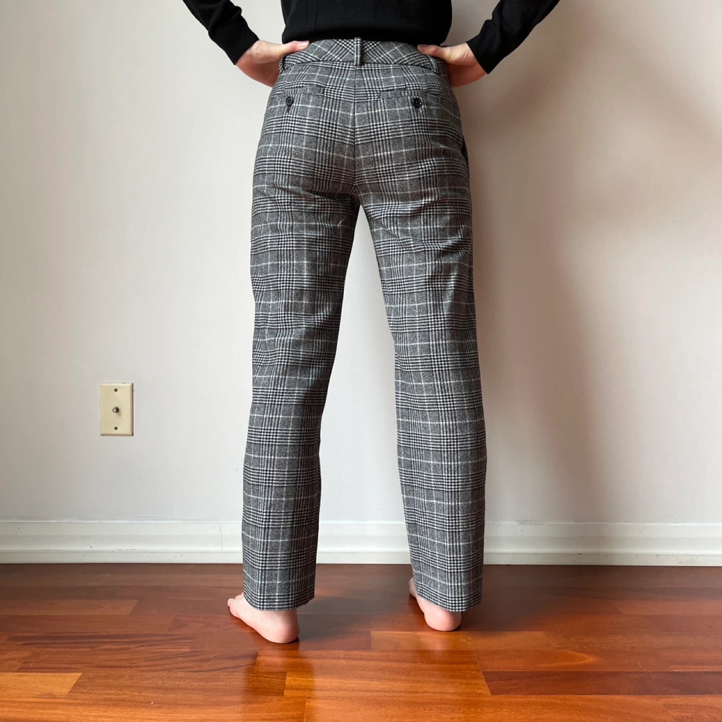 Grey Plaid Wool Pants - photo 3