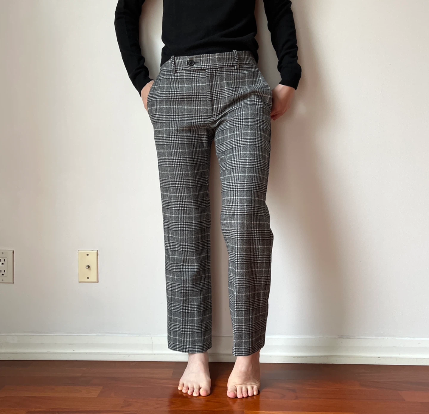Grey Plaid Wool Pants - photo 2